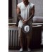 Men's linen holiday plain tank top