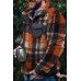 Men's winter autumn plaid double-sided plush Pullover