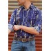 WESTERN LONG SLEEVE MEN'S SHIRT WITH RAINBOW STRIPE PRINT